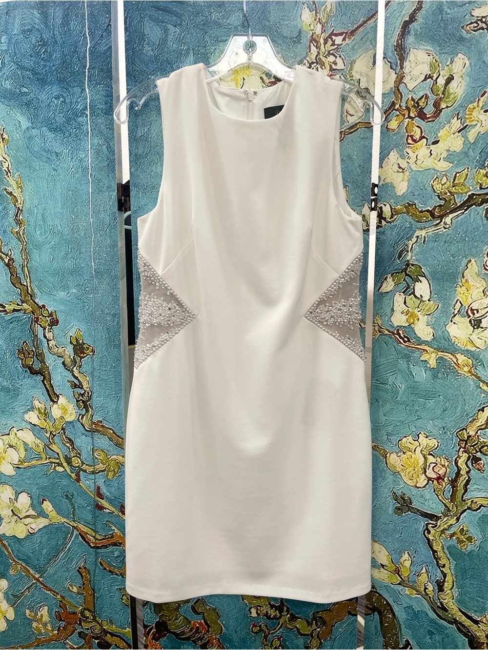 Adrianna Papell little white dress sz 10